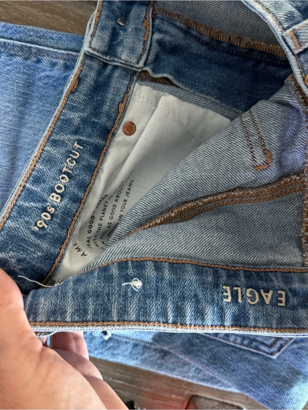 American Eagle Outfitters 90’s Bootcut Light Blue Jeans - Picture 8 of 13